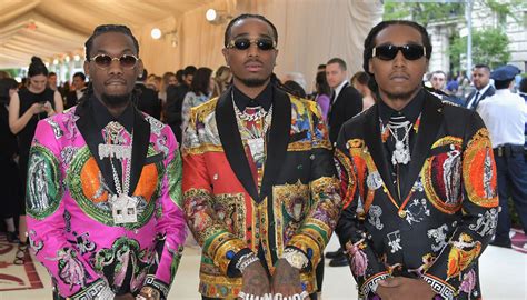 migos versace suit|Migos Wear Matching Versace Suits to the 2018 Met Gala .